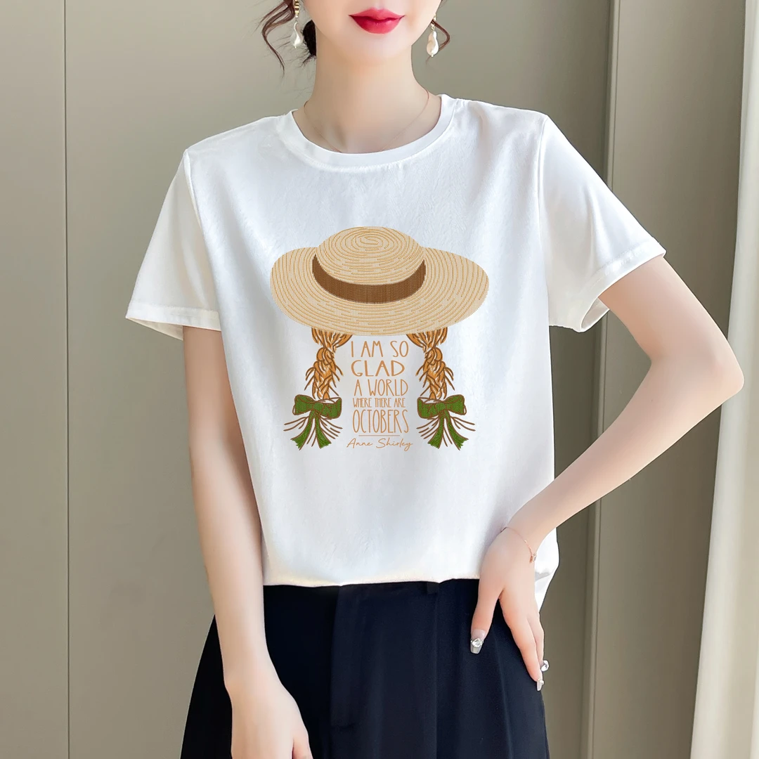 1489新款丝滑缎面冰凉感百搭时尚休闲女T恤AB拼接短袖