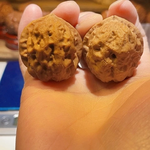 把件文玩核桃金砖舍利带彩色差38+