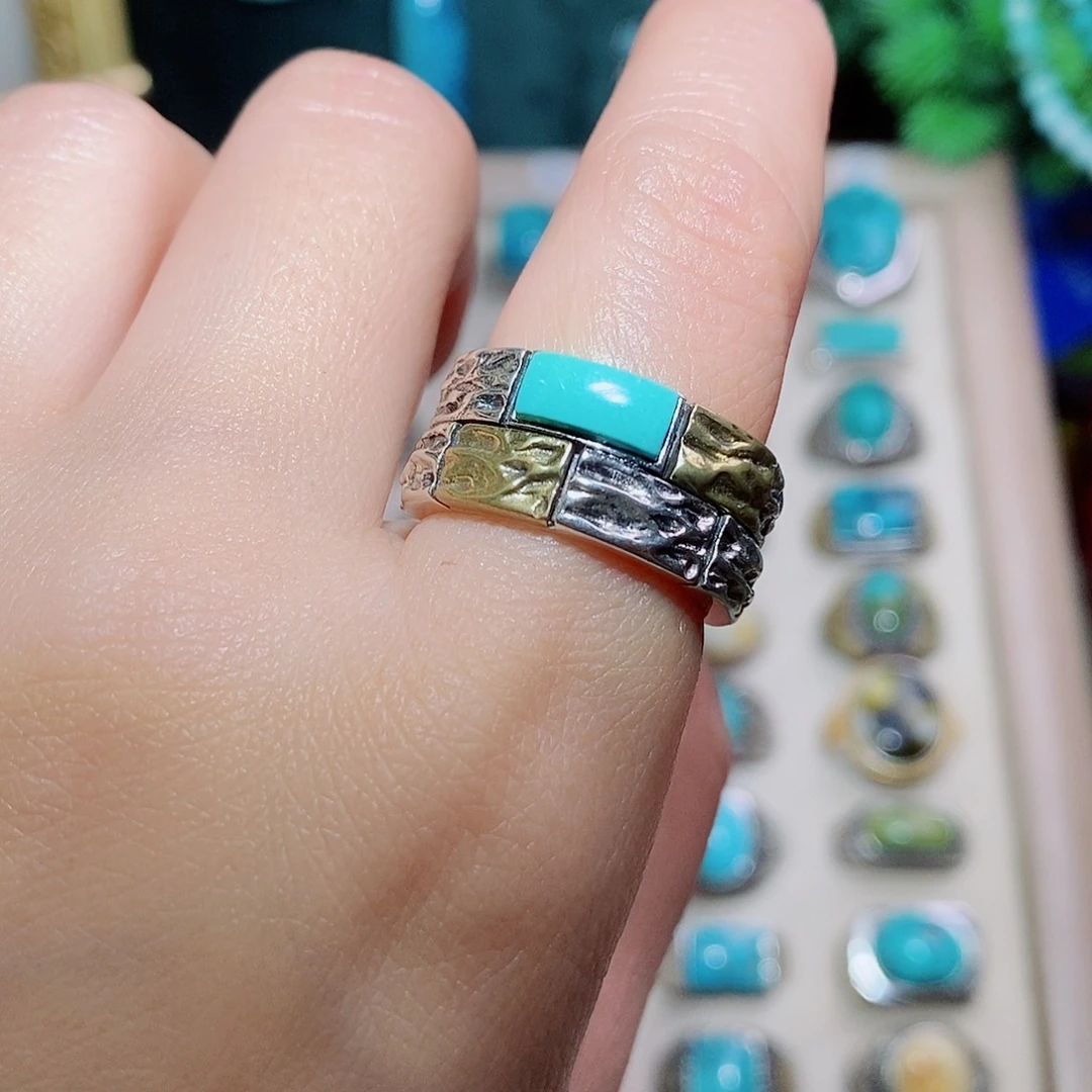 绿松石银S925镶嵌挂件