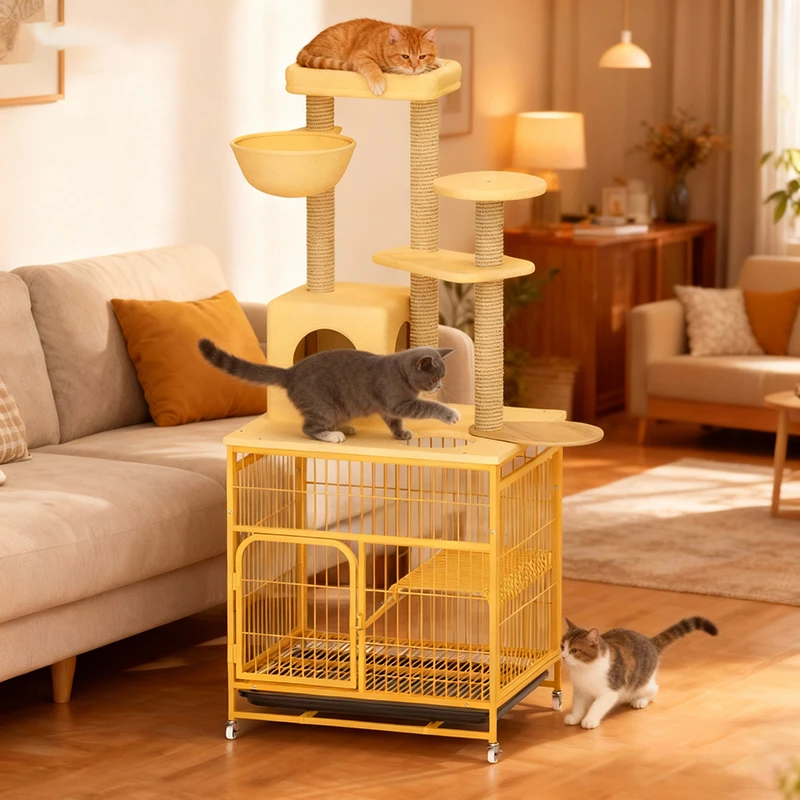 多层猫笼一体式带猫爬架猫笼子猫窝猫树猫抓板睡袋跳台猫咪用品