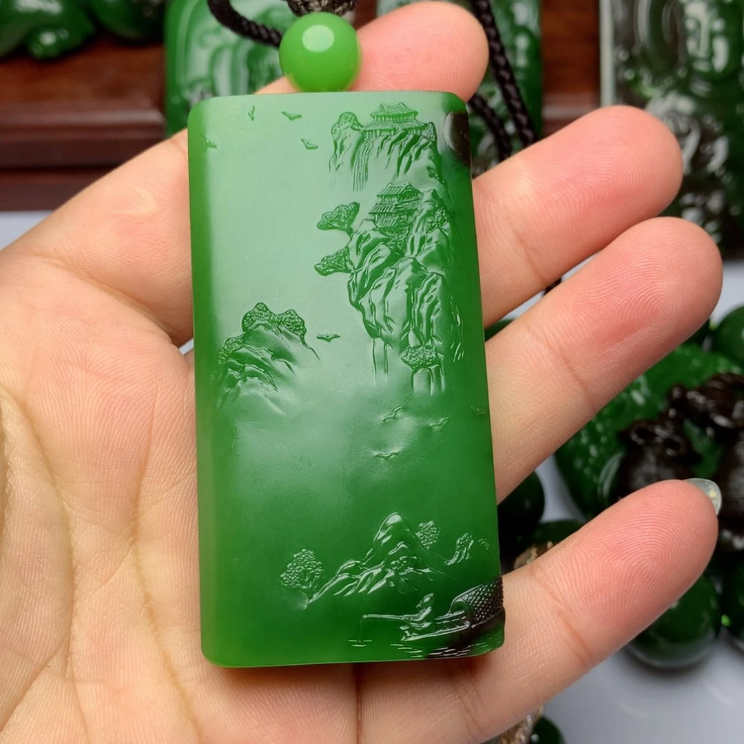 颈饰未镶嵌和田玉漠**月