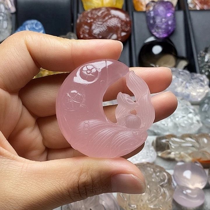水晶未镶嵌颈饰水晶吊坠