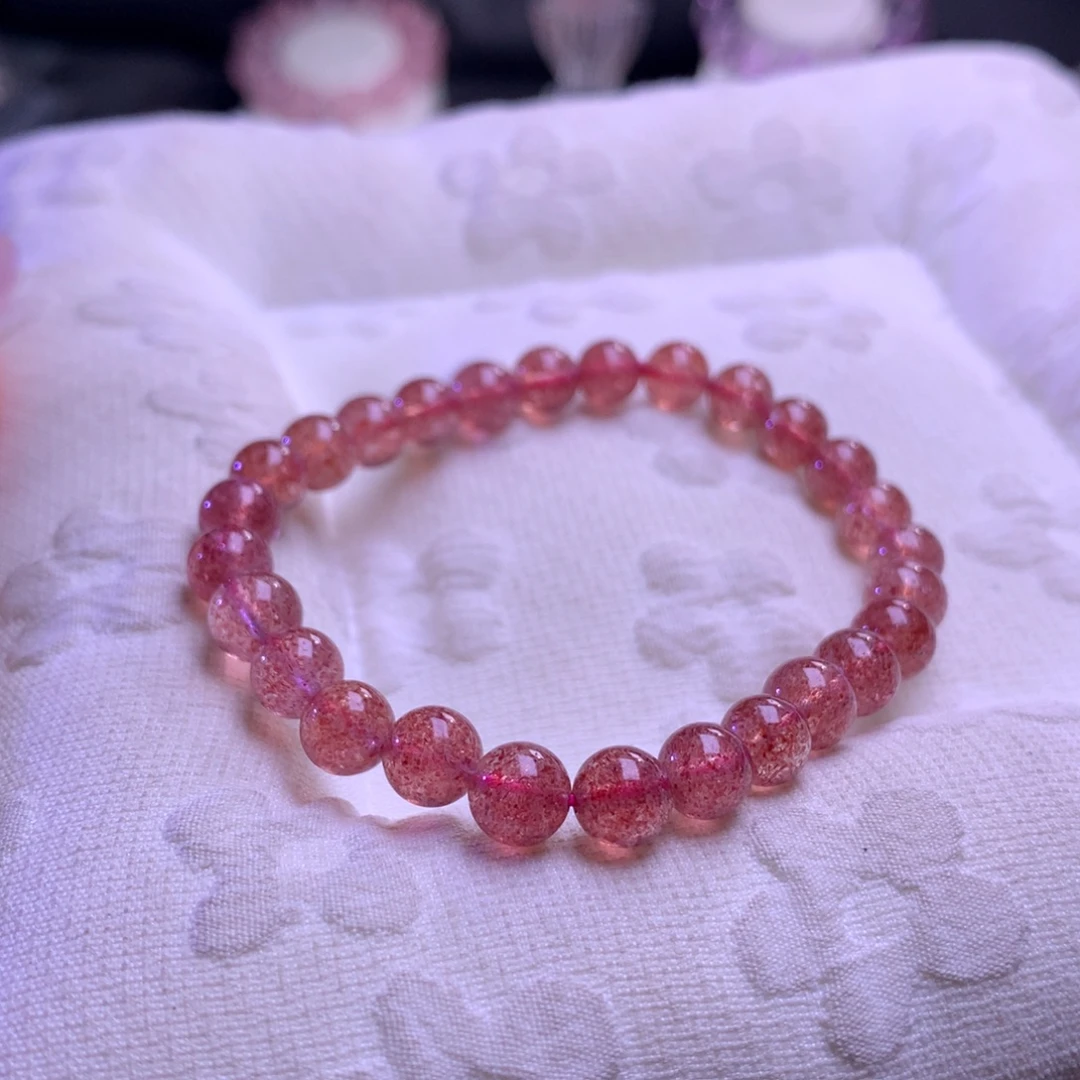 未镶嵌手链水晶草莓晶6+