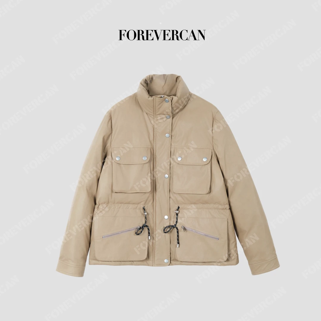 FOREVERCAN“塔马罗山”90鹅绒服收腰多口袋猎装羽绒服夹克 WC23905