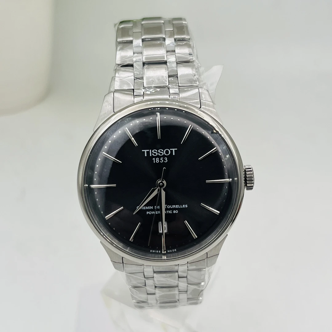 99新 Tissot/天梭 臻时/杜鲁尔瑞士机械男士腕表/39盘镂空机芯坨
