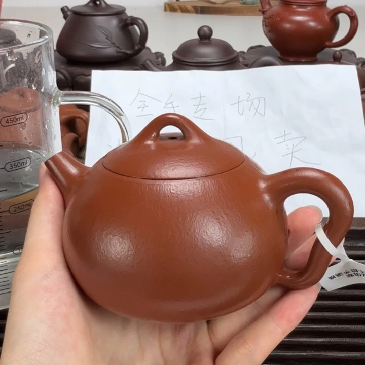 茶壶紫砂野瓢朱泥全手