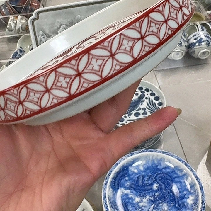 瓷片釉里红狮子大胡乘景德镇