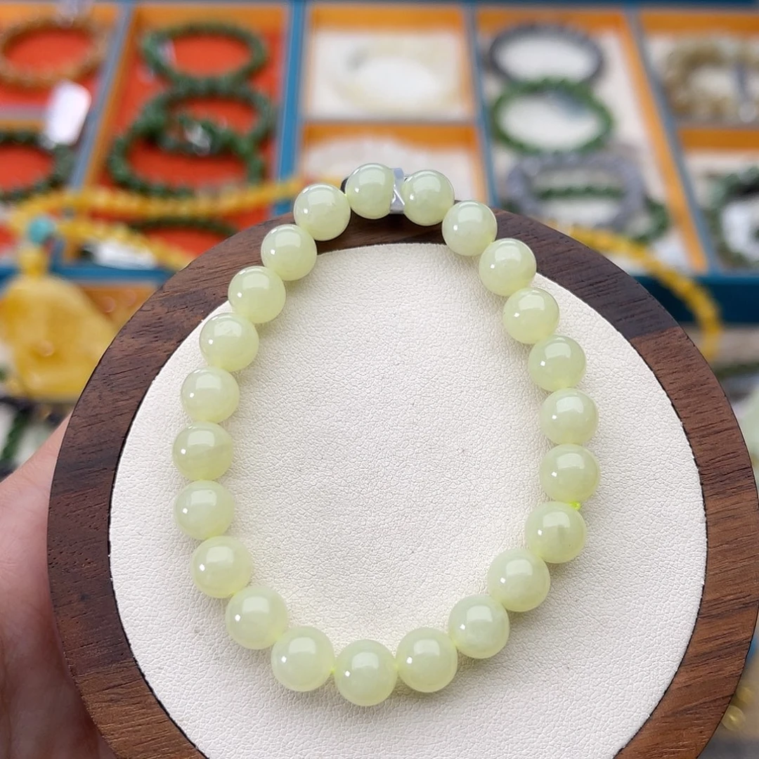 和田玉未镶嵌手串A3卡8