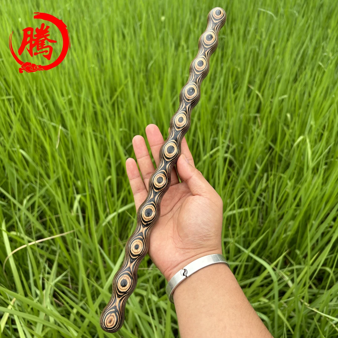 腾飞木艺-斑马木葫芦棍-把玩盘玩敲打捶背按摩擀筋棒纹路实木硬度