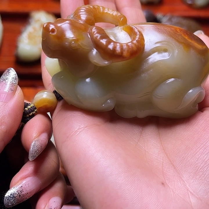 深***瑰岫岩河磨玉（透闪石质玉）未镶嵌颈饰