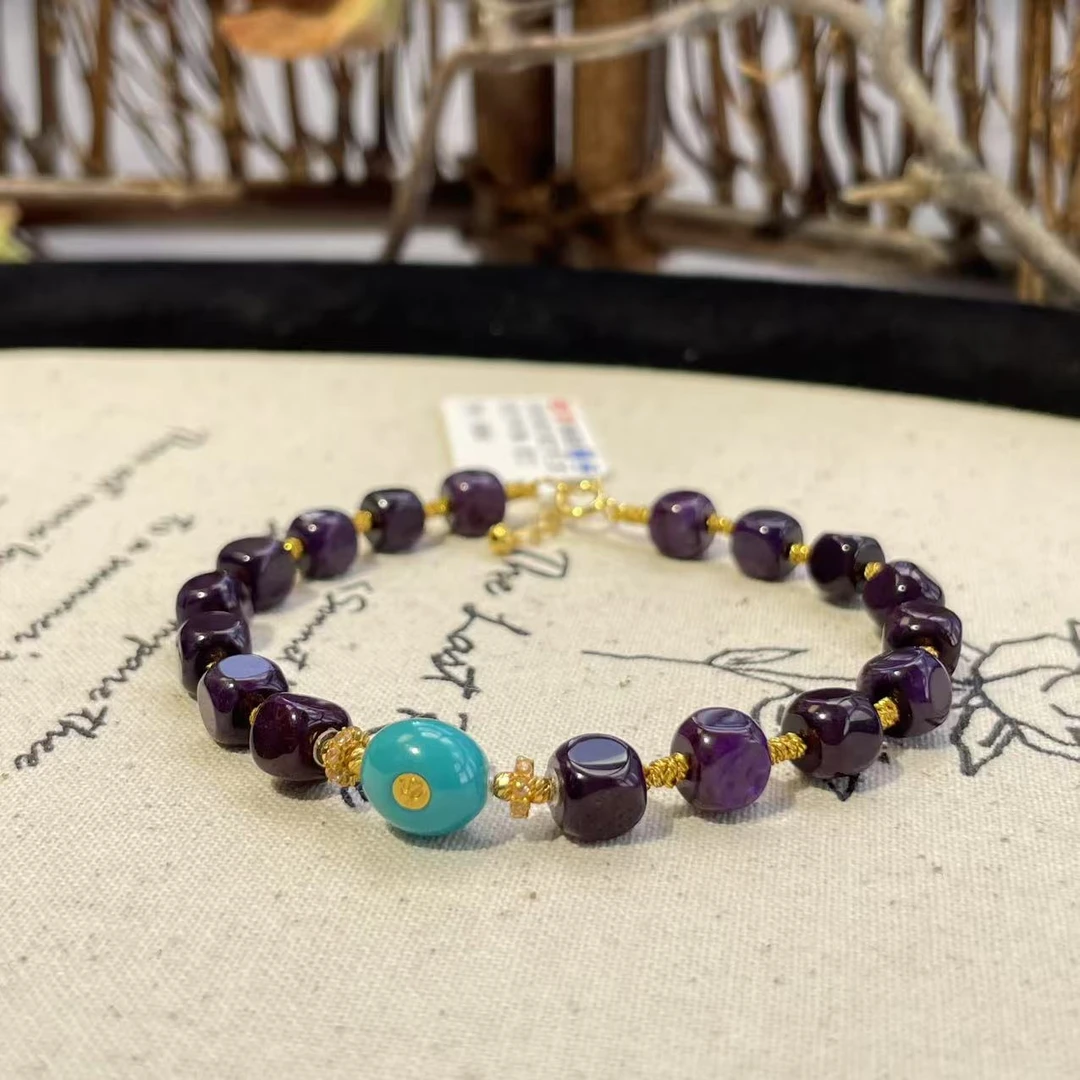 舒俱来高阶魔方帝王紫手串18k/约5mm+/AZB6715（紫艺）