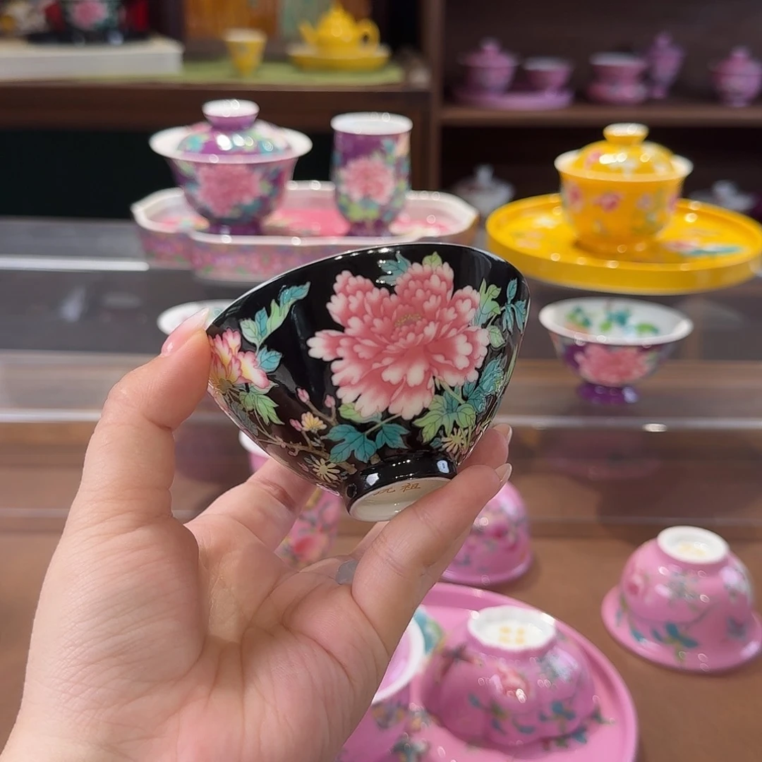 珐琅彩主人杯茶具套装