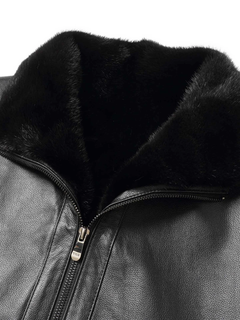 ZH 21389新款男士真皮羽绒服