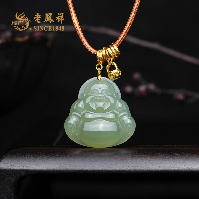 和田玉 S925银深晴水佛公 吊坠 项链 多样性发一件 C05109