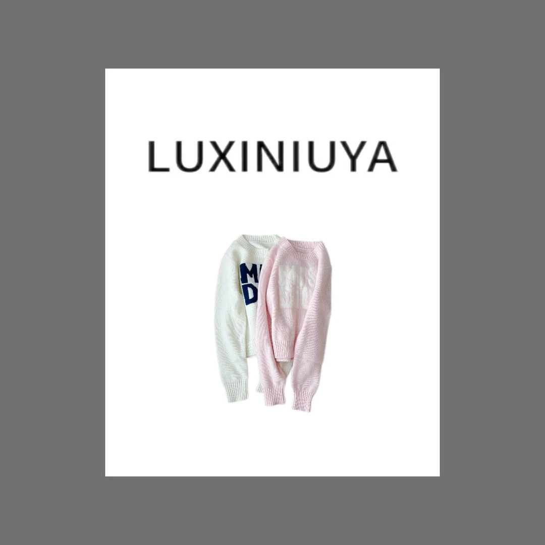 【LUXINIUYA】100%羊毛 刺绣字母毛衣  百搭时尚#CX2317
