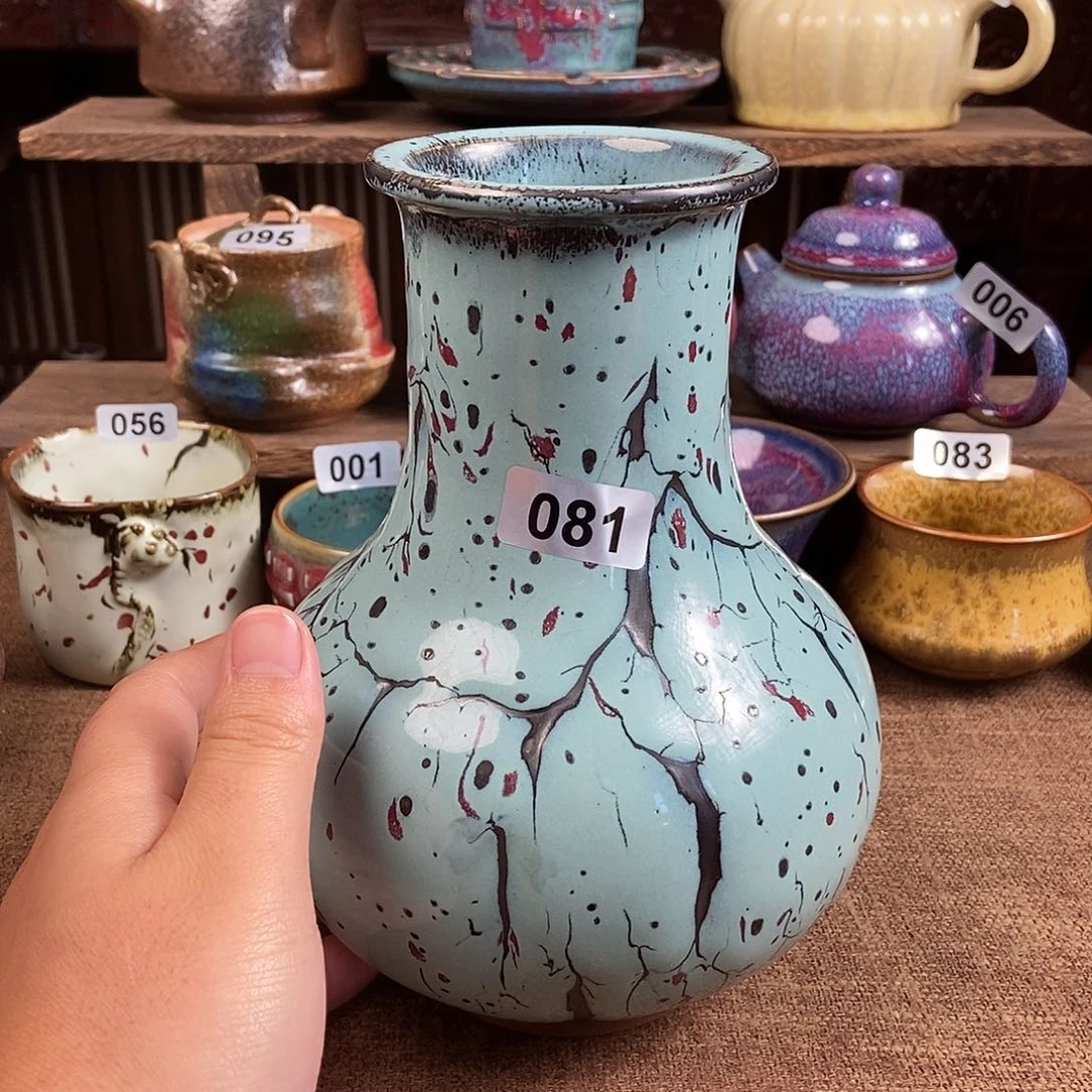 清***竹瓷片钧瓷茶壶茶具