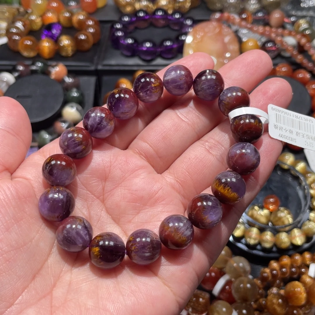 水晶手链未镶嵌极光12.3mm左右