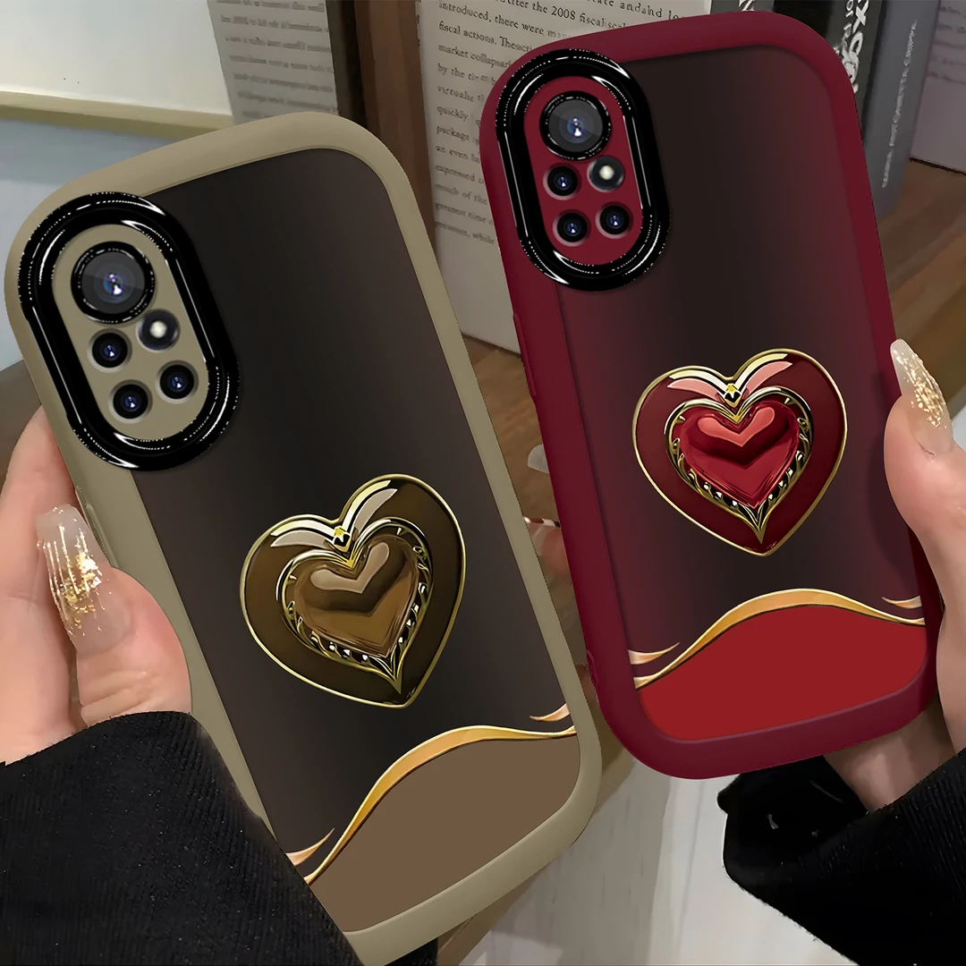 适用于【华为】Nova8高级感爱心创意网红全包硅胶泡芙手机壳