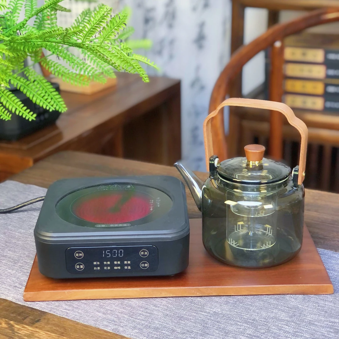 1（展会福利）跃龙么门黑方炉+黑直身壶蒸煮内胆高硼硅玻璃