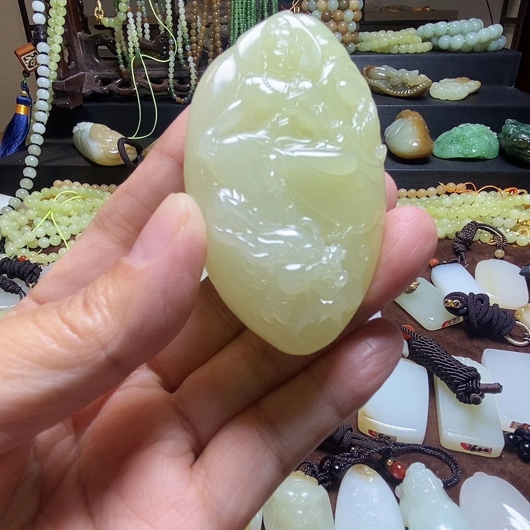 史***意和田玉未镶嵌吊坠(不含链)