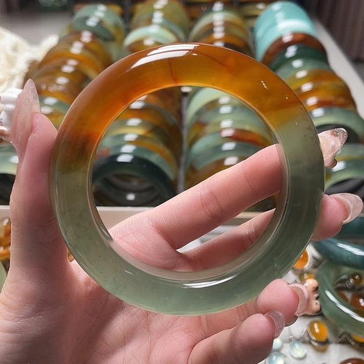 未镶嵌蛇纹石玉手镯56.5