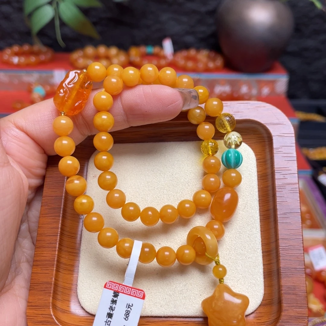 蜜蜡未镶嵌手链手串