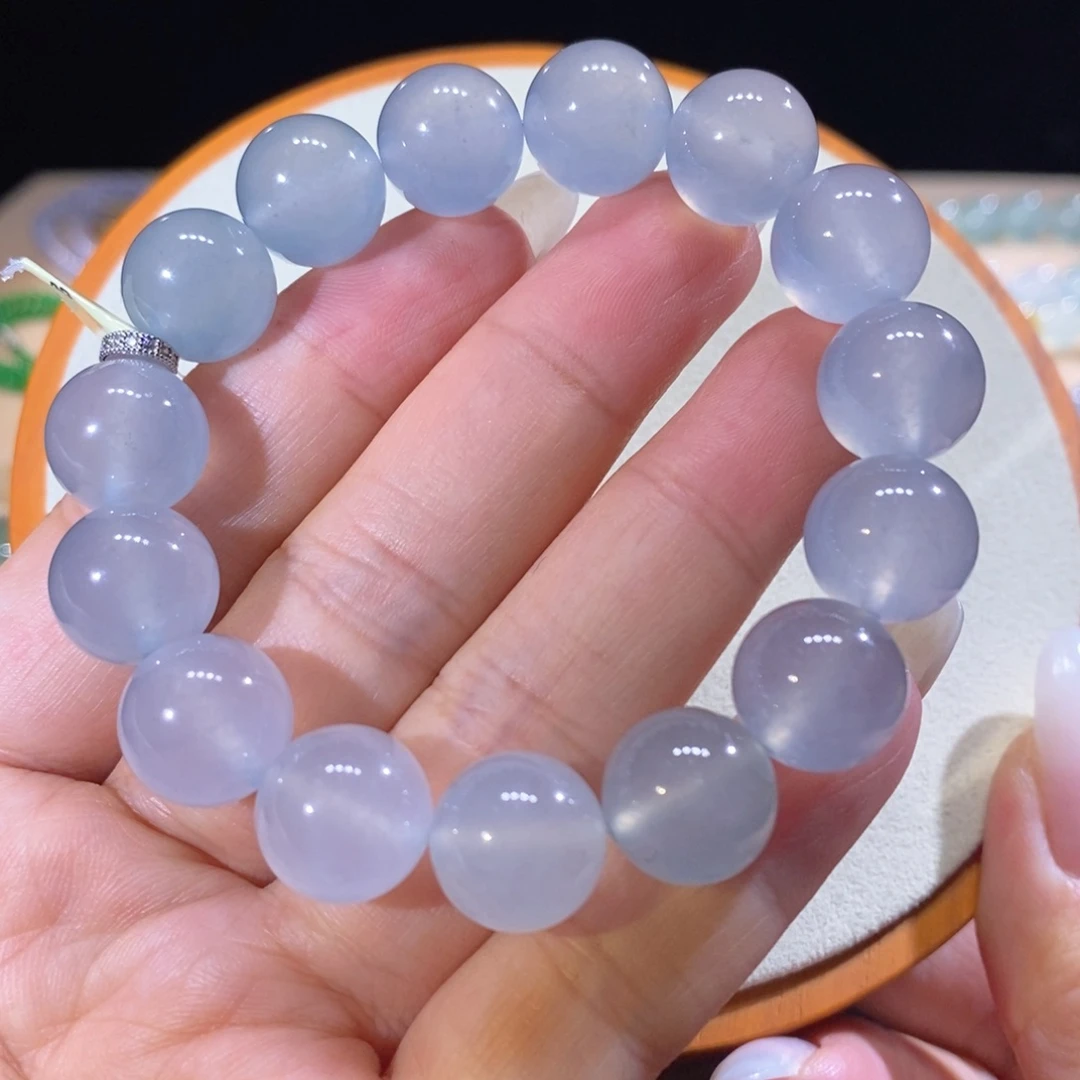 翡翠未镶嵌吊坠(不含链)翡翠高冰梦幻紫手串卡12+