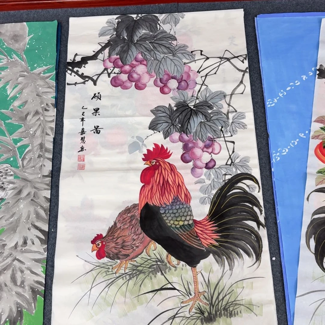 国画三尺尺寸50X100纯手绘作品