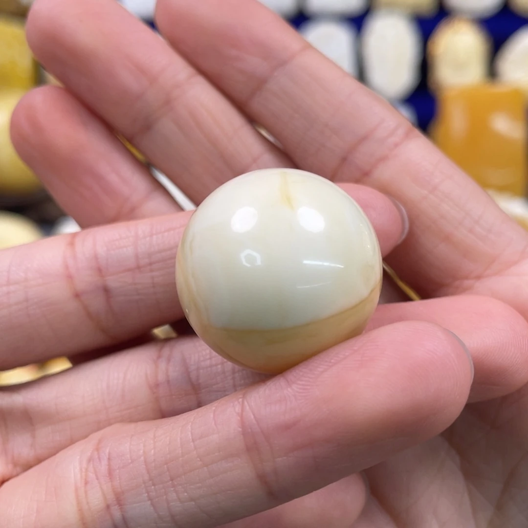 蜜蜡裸石未镶嵌琥珀蜜蜡珠子卡24.7mm