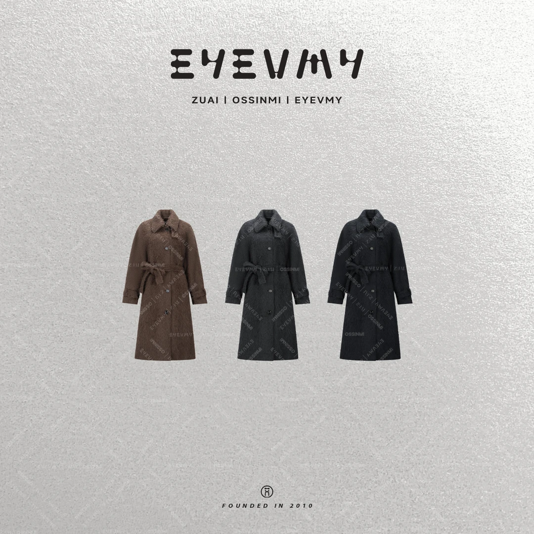 【摩登大衣】重工拉绒羊绒羊毛高级感高领长大衣WT54LFU208