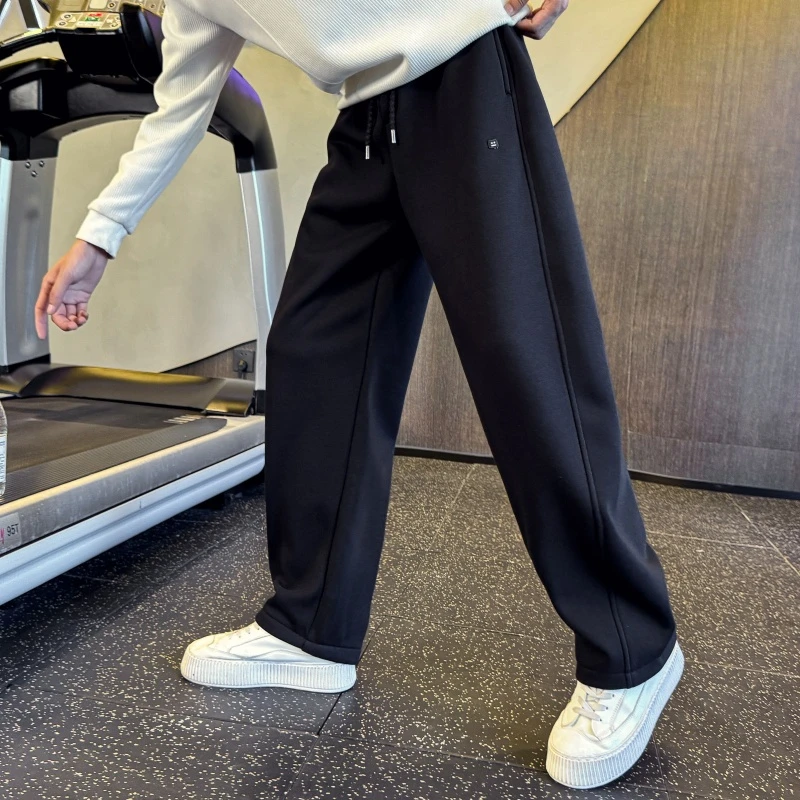 高级感重磅卫裤男潮牌运动裤冬季加绒加厚休闲裤2025新款休闲男裤