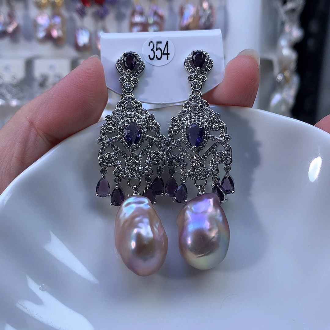 简****合金耳饰淡水珍珠特价354号拍2个