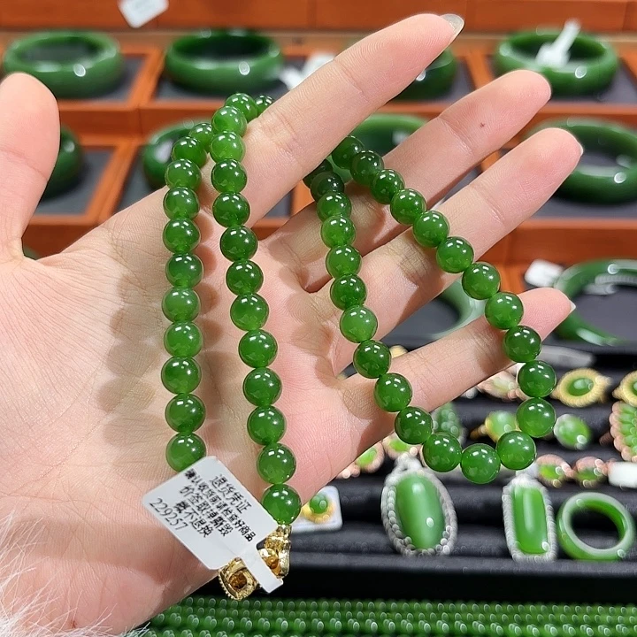 和田玉（碧玉）未镶嵌项链卡8项链