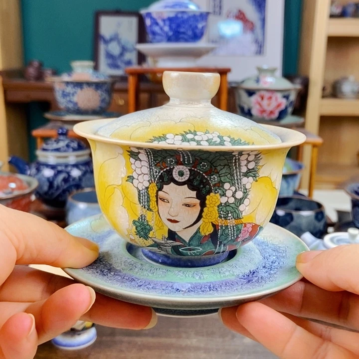 汉***二瓷片手工制作工艺精湛等特点