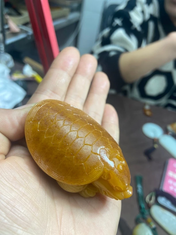 和田玉 把件 龙龟