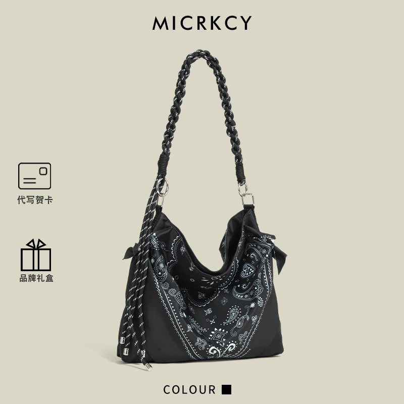 CAPE&KITE热巴同款慵懒风印花托特包女休闲百搭大容量单肩斜挎包