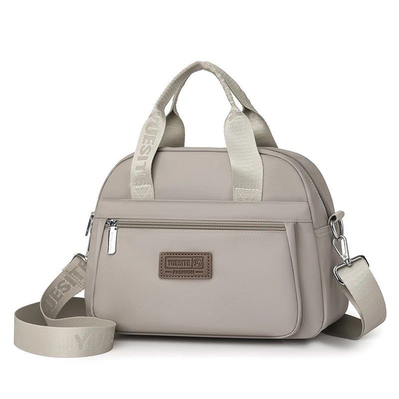 牛津布单肩斜挎包中年女士休闲时尚防水尼龙旅游包妈妈包手提包