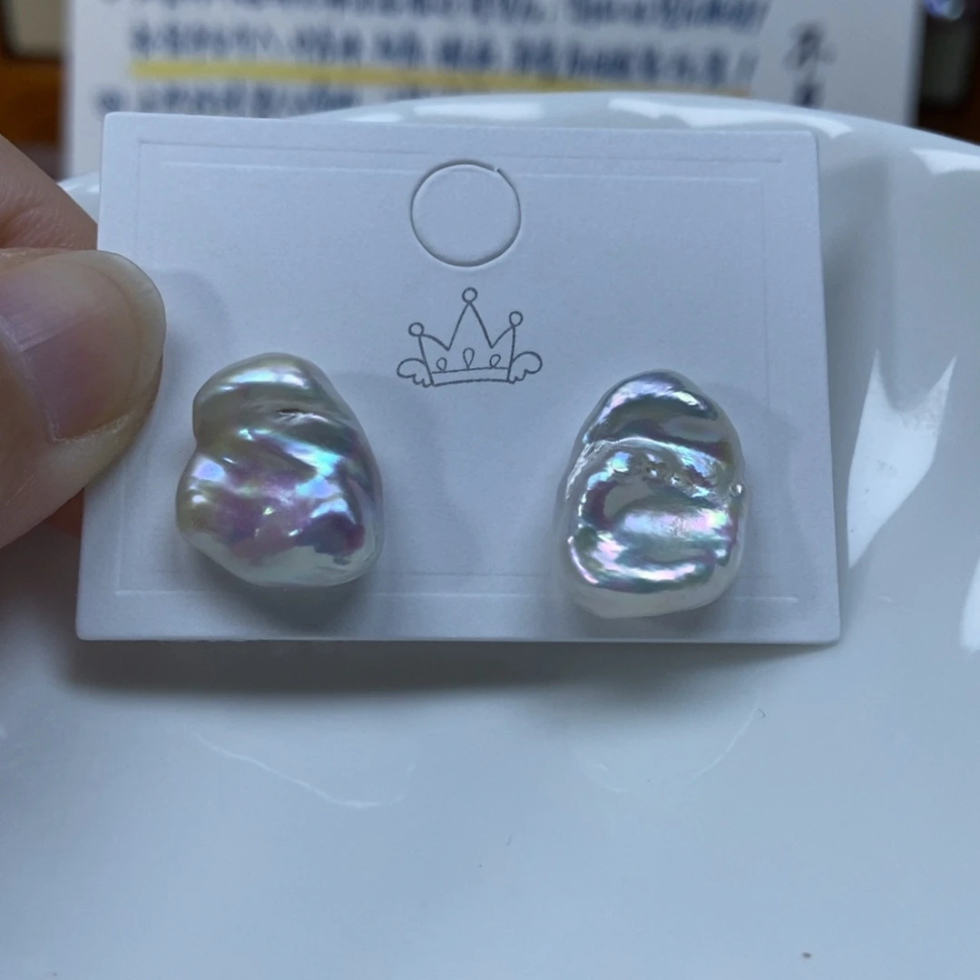 淡水珍珠耳钉银S925镶嵌福利237