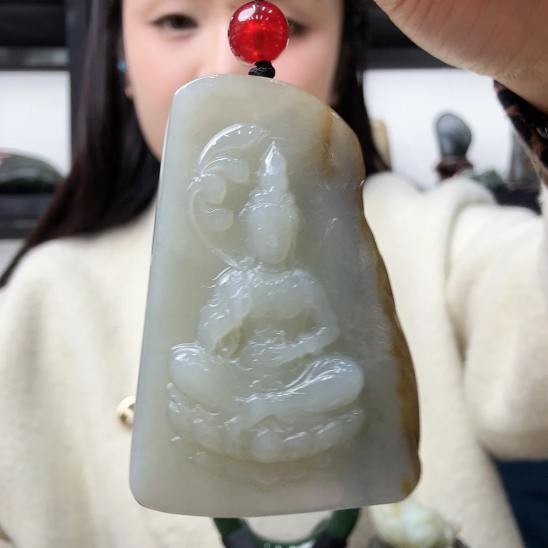 和田玉未镶嵌吊坠(不含链)