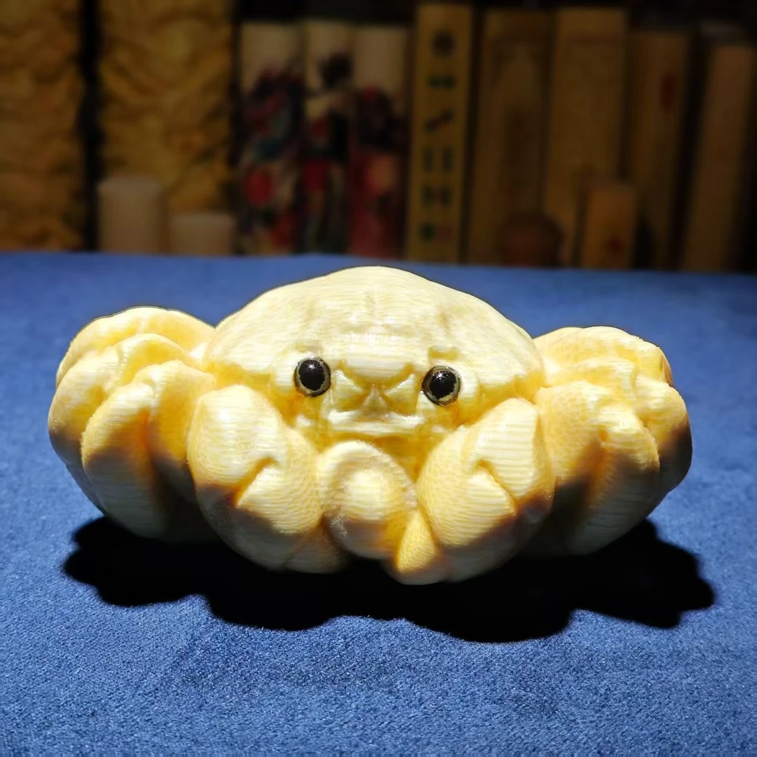 实心竹螃蟹 直径7厘米左右，高3厘米左右