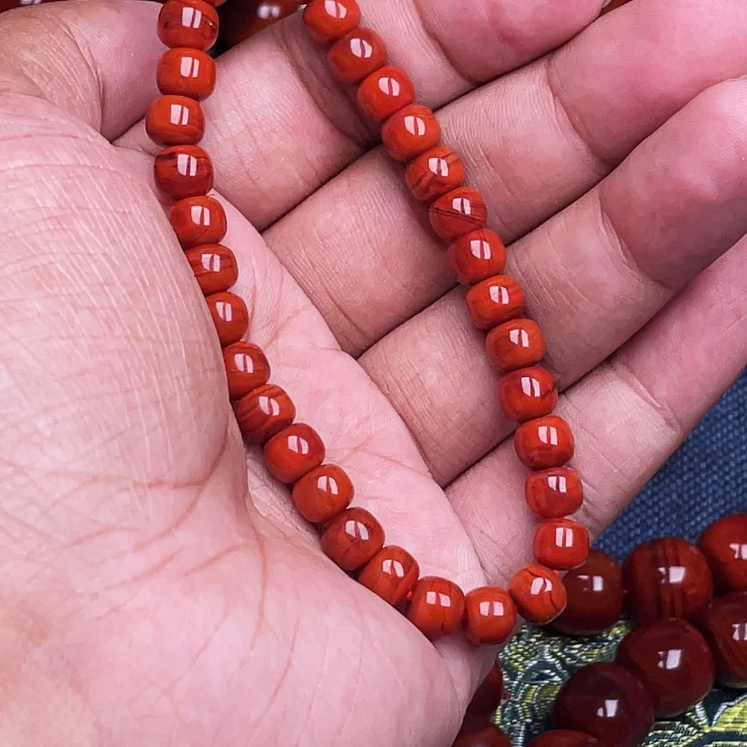 光***南红玛瑙未镶嵌手链南红瓦西卡7老型