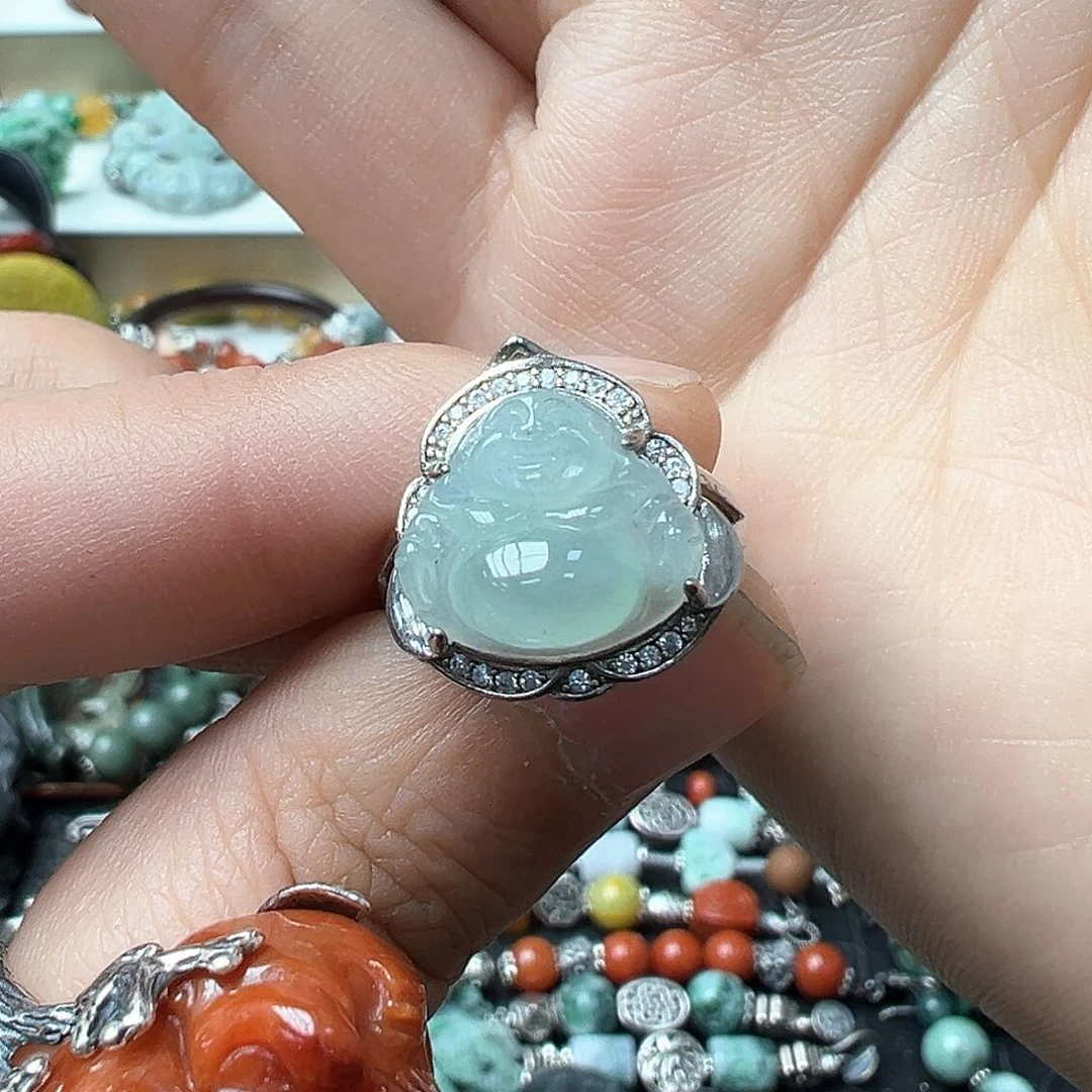 翡翠戒指未镶嵌晨****๑