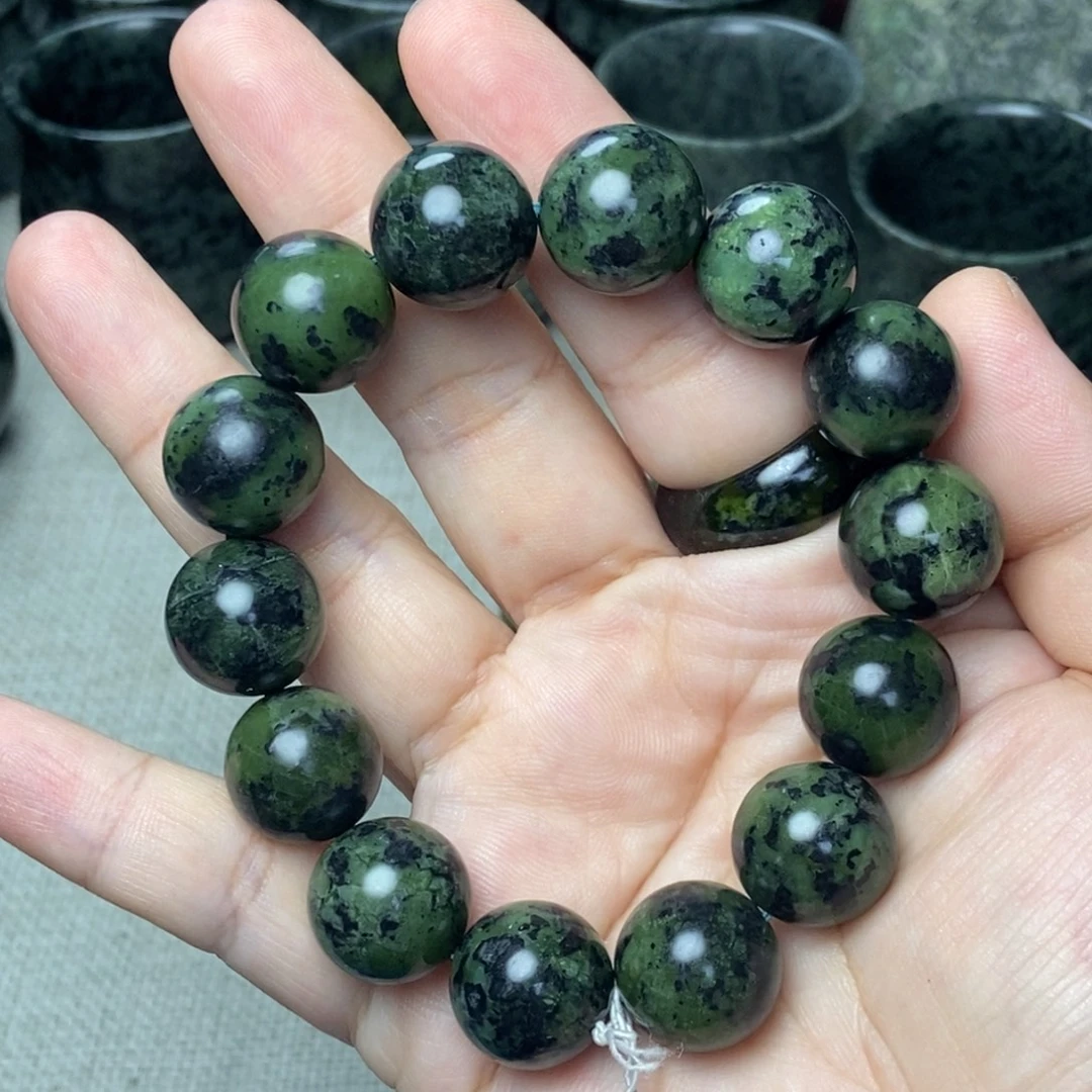 未镶嵌蛇纹石玉手链