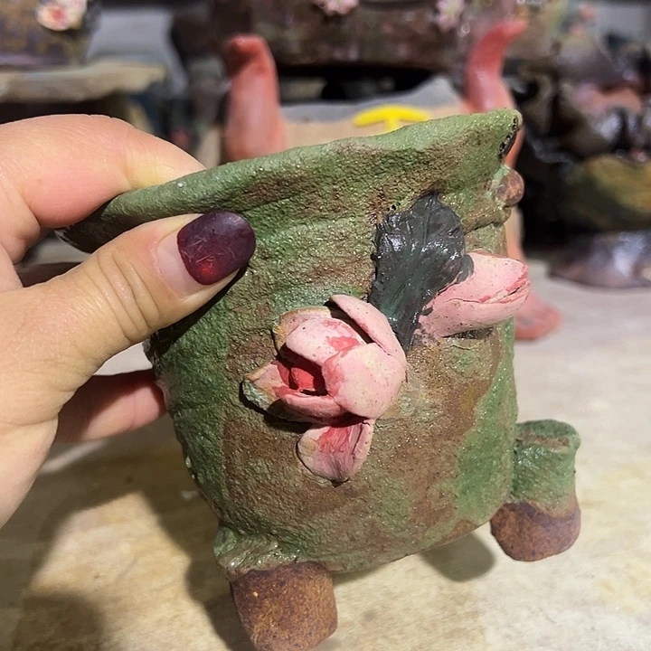 新店福利满58包邮粗陶高温花盆