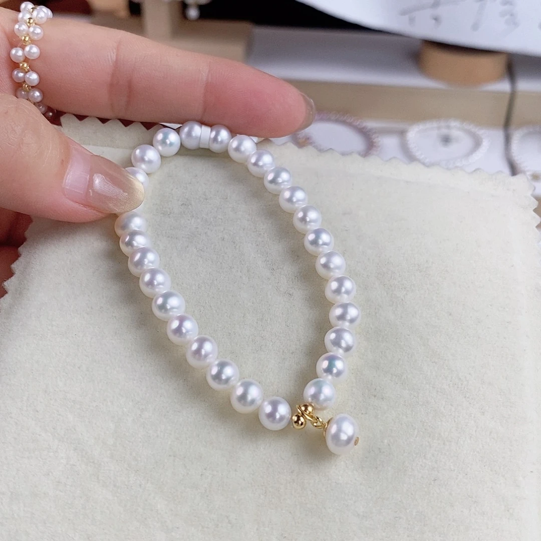 淡水珍珠手绳银S925镶嵌