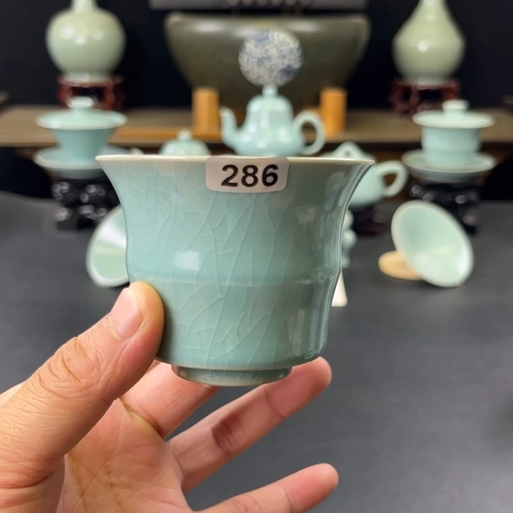 杯仿古釉汝官窑竹节杯286号