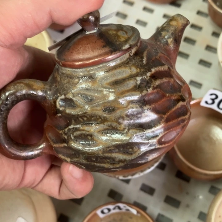 柴烧茶具茶杯大放漏