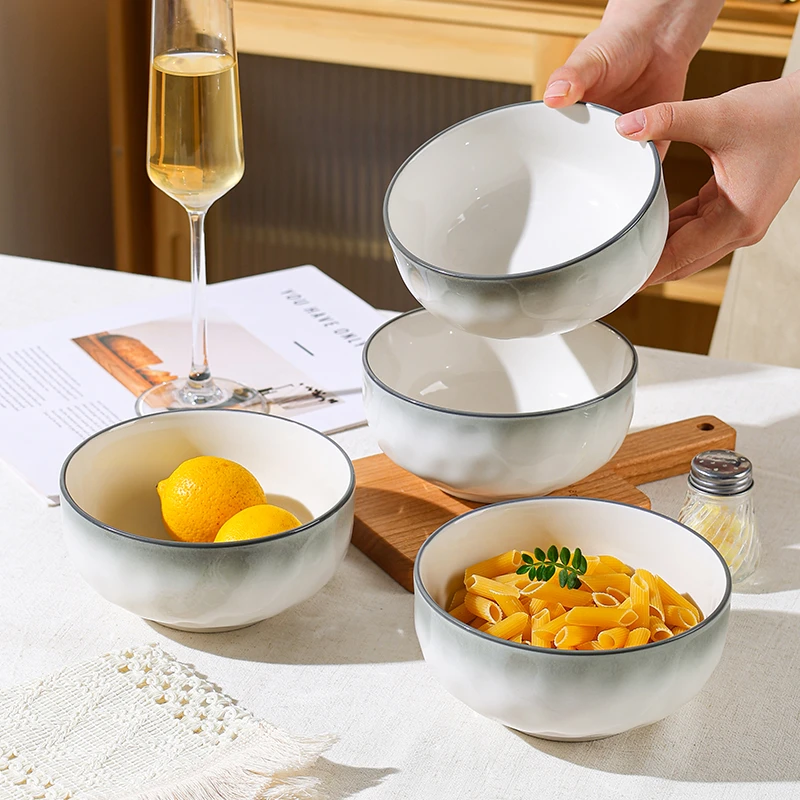 6只装碗釉下彩烟雨遥冰粉碗家用2025新款高级感碗具陶瓷餐具面碗