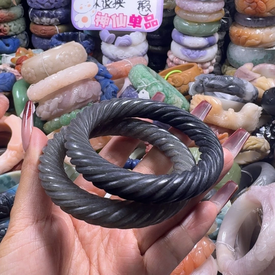 石英质玉未镶嵌手镯14，58，不退换一个68两个128