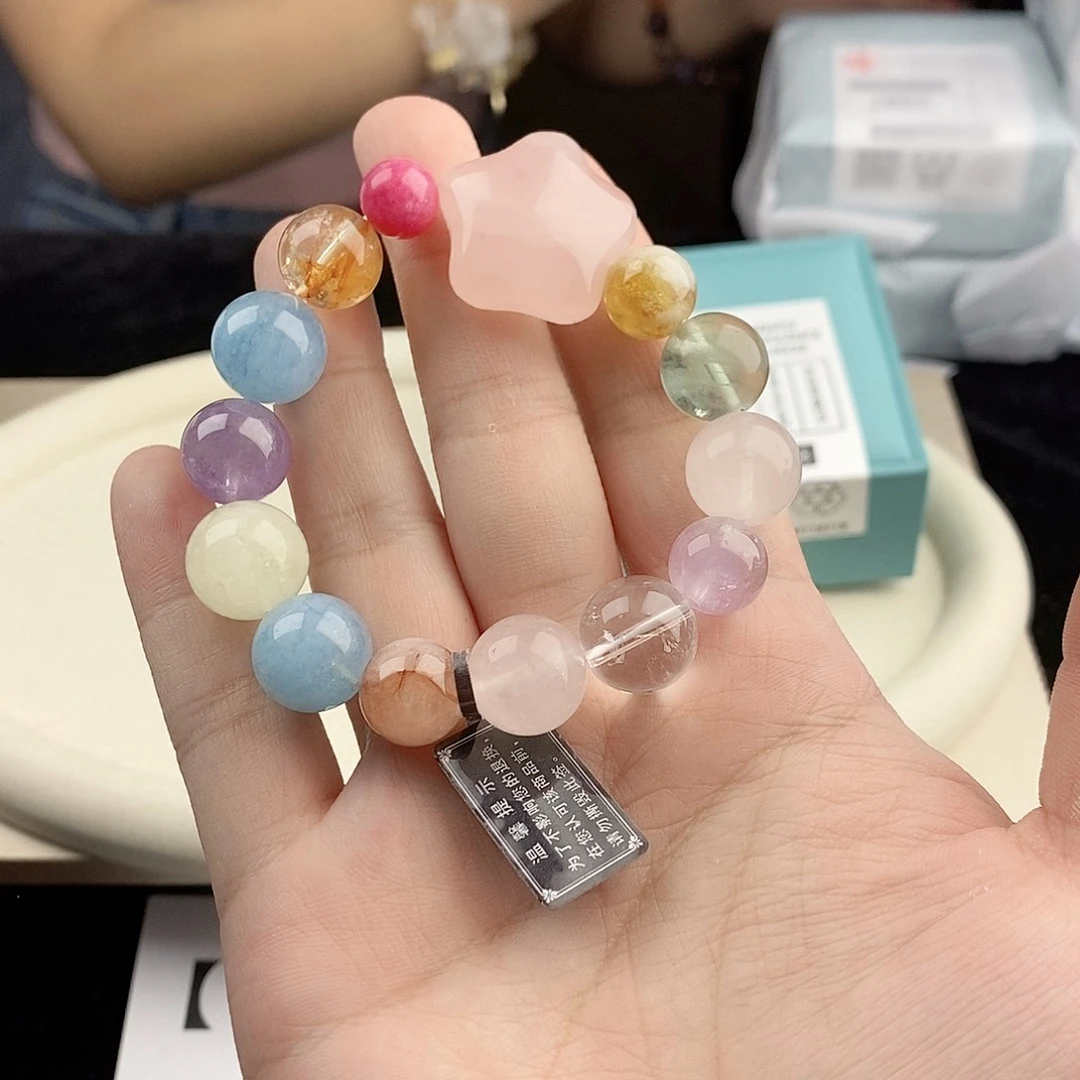 银S925镀金镶嵌手链水晶